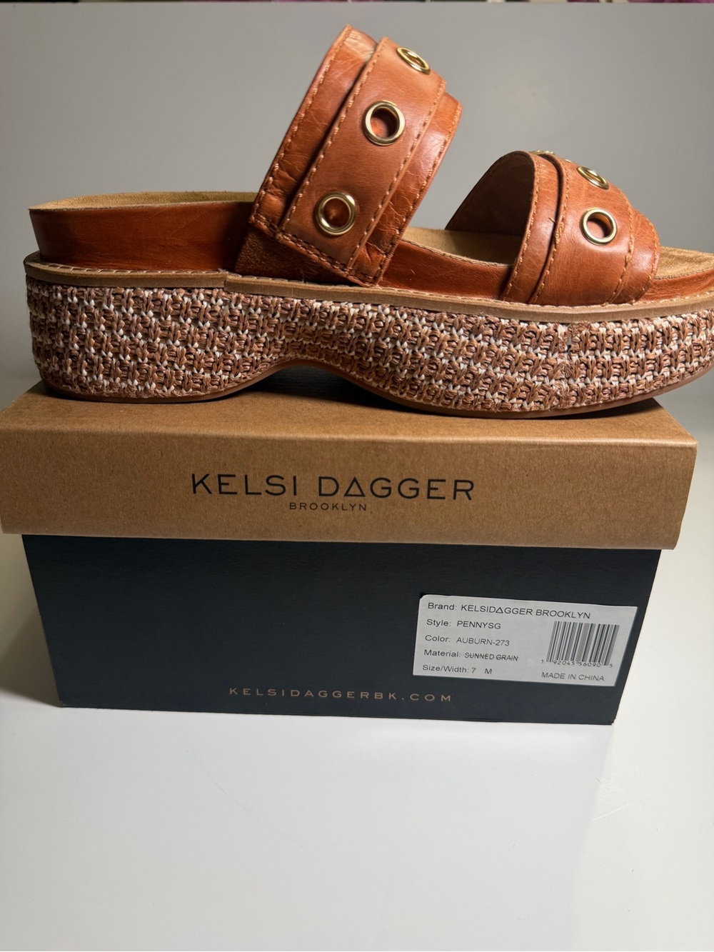 Kelsi Dagger Brooklyn Penny Platform Sandals Size 7 M